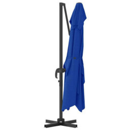 Berkfield Modern Cantilever Roma Parasol Azure Blue 352X251X260 Cm Aluminium - thumbnail 7