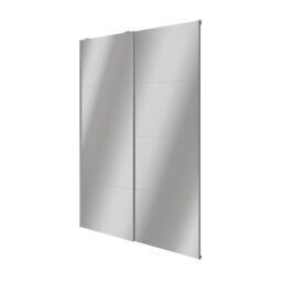 GoodHome Atomia Contemporary Panelled Mirrored Gloss 2 Door Sliding Wardrobe Door Kit (H)2250mm (W)1500mm - thumbnail 2
