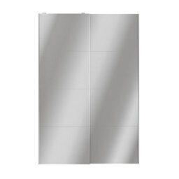 GoodHome Atomia Contemporary Panelled Mirrored Gloss 2 Door Sliding Wardrobe Door Kit (H)2250mm (W)1500mm - thumbnail 1