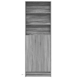 Berkfield Highboard With Led Grey Sonoma 69X32.5X200 Cm Engineered Wood - thumbnail 6