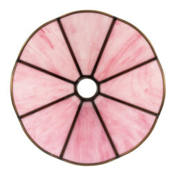 Happy Homewares Classic Soft Blush Pink Tiffany Glass Easy Fit Pendant Lighting Shade - thumbnail 4