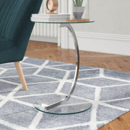 Aspect Furniture Merlin Clear Glass Round Table - thumbnail 1