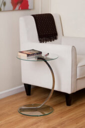 Aspect Furniture Merlin Clear Glass Round Table - thumbnail 2