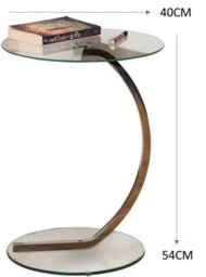 Aspect Furniture Merlin Clear Glass Round Table - thumbnail 3