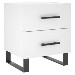 Berkfield Modern Bedside Cabinets 2 Pcs White 40X35X47.5 Cm Engineered Wood - thumbnail 5