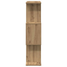 Berkfield Durable Room Divider Bookcase 3-Tier Artisan Oak 70X24X97 Cm Engineered Wood - thumbnail 6