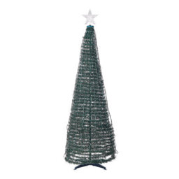 Beliani Floor Christmas Decoration Smart Led With App Saarloq Christmas Tree 160 Cm Green - thumbnail 6