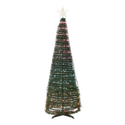 Beliani Floor Christmas Decoration Smart Led With App Saarloq Christmas Tree 160 Cm Green - thumbnail 4