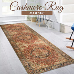 Ameha Living Room Rug Hallway Kitchen Area Runner Majestic Cashmere 60X220 Cm Indoor/outdoor Rugs - thumbnail 1