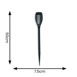 Valuelights Pack Of 6 - Solar Powered Black Spike Lights With Flame Effect, Solar Stake Light For Outdoor Garden Path - thumbnail 5