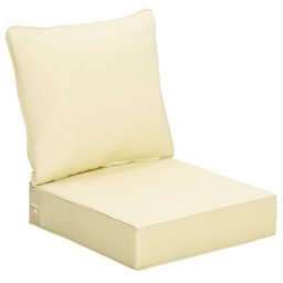 Outsunny Outdoor Seat And Back Cushion Set, Deep Seating Chair Cushion, Beige - thumbnail 2