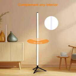 Corner Rgb Led Floor Lamp, Black Aluminium, Remote Control, Colour Changing, 140 Cm - thumbnail 5