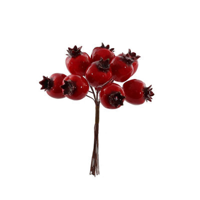 Red Haw Apple Pick Christmas Decoration Pack Of 10
