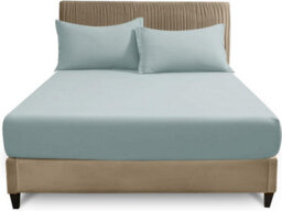 Gc Gaveno Cavailia Plain Dyed Fitted Bedsheet Super King Duck Egg Super Soft & Comfy Non Iron Fitted Sheet - thumbnail 1