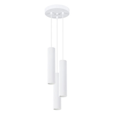 Sollux Lighting Karbon Aluminum White 3 Lights Minimalist Pendant Ceiling Light - image 1
