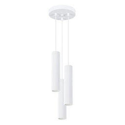 Sollux Lighting Karbon Aluminum White 3 Lights Minimalist Pendant Ceiling Light - thumbnail 1