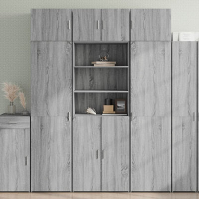 Berkfield Highboard Grey Sonoma 70X42.5X185 Cm Engineered Wood - image 1