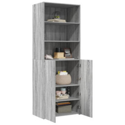 Berkfield Highboard Grey Sonoma 70X42.5X185 Cm Engineered Wood - thumbnail 3