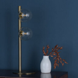 Pagazzi Lighting Pagazzi Ophelia 2-Light Warm Brass Table Lamp - thumbnail 2