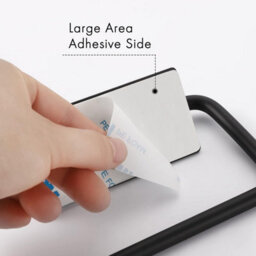 CLEFFNS Toilet Paper Holder Self Adhesive Stainless Steel Tissue Towel Paper Roll Holder Rustproof Matte Black - thumbnail 4