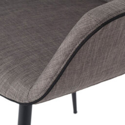 Angel Cerda Stylish Dark Grey Fabric Dining Chair - thumbnail 4