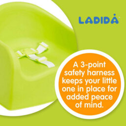 Ladida Portable Booster Seat, Travel High Chair, Suitable For Feeding And Dining (Green) 415 - thumbnail 6