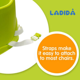 Ladida Portable Booster Seat, Travel High Chair, Suitable For Feeding And Dining (Green) 415 - thumbnail 4