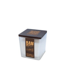 Heart and Home Bamboo Patchouli & Guaiac Wood Small Soy Candle  - 20 Hours Burn - Crackling Wick