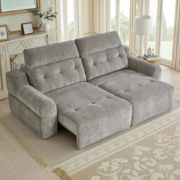 Furnishings For Less UK Harrington Grey Electric Sofa Bed Chenille Adjustable Headrests - thumbnail 5