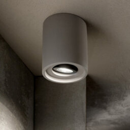 Ideal Lux Oak 1 Light Round Surface Mounted Downlight Light Grey - thumbnail 2