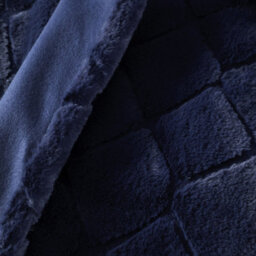 Catherine Lansfield Downstairs Living Cosy Diamond Soft 130X170Cm Blanket Throw Navy - thumbnail 2