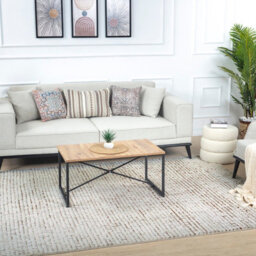 Livabliss Freud-Modern Ivory Brown High Pile Living Dining Bedroom Rug 160 X 213 Cm Easy Care, Non Shedding - thumbnail 2