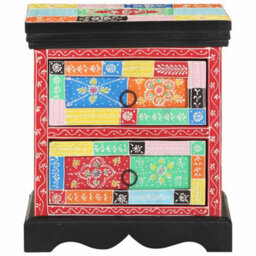 Berkfield Stylish Bedside Cabinet Multicolour 40X35X45 Cm Engineered Wood