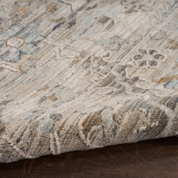 Ivory Traditional Abstract Floral Rug Easy To Clean Dining Room-239Cm X 307Cm - thumbnail 7