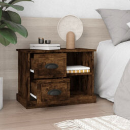 Berkfield Bedside Cabinet Smoked Oak 60X35.5X45 Cm - thumbnail 3
