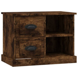 Berkfield Bedside Cabinet Smoked Oak 60X35.5X45 Cm - thumbnail 2