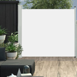 Berkfield Patio Retractable Side Awning 170X300 Cm Cream - thumbnail 1