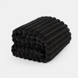 OHS Super Soft Faux Fur Ribbed Throw Fluffy Thick Fleece Bed Blanket - thumbnail 2