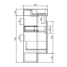 Plum&clay Solstice Gloss Light Grey Right Hand Bathroom Vanity Basin & Wc Unit Combination (W)900mm (H)890mm - thumbnail 3