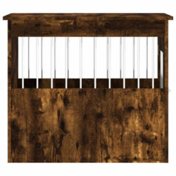 Walplus Smoked Oak Dog Crate Furniture End Table 55X75X65 Cm Engineered Wood - thumbnail 8