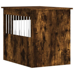 Walplus Smoked Oak Dog Crate Furniture End Table 55X75X65 Cm Engineered Wood - thumbnail 9