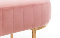 iLikeStores Velvet Cushion Bench - Dusk Pink - thumbnail 4