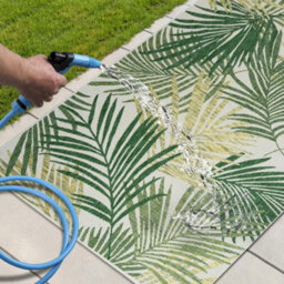 Homeart Outdoor Indoor Rug, Easy Clean, Uv Weather Resistant Rug For Patio, Gardenpalm Green,80X150Cm - thumbnail 6