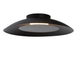 Lucide Foskal Modern Flush Ceiling Light 34.5Cm- Led - 1X12W 2700K - Black - thumbnail 6
