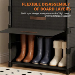 3 Drawer Shoe Cabinet Cupboard Storage Footwear Stand Dustproof Rack - thumbnail 4