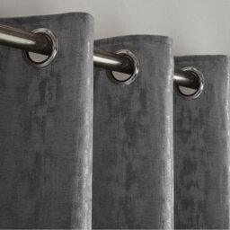 Luxury Living Eswic Eyelet Ring Top Curtains Pewter - thumbnail 2