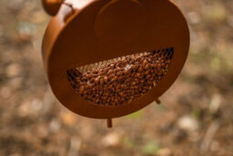 Garden Clock Hanging Bird Feeder - Copper Effect - thumbnail 7