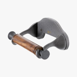 Toilet Roll Holder Wall Mounted Cast Iron Toilet Paper Holder For Bathroom Plain Antique - thumbnail 2