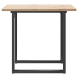 Berkfield Dining Table O-Frame 90X90X75.5 Cm Solid Wood Pine And Steel - thumbnail 5