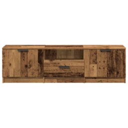 Berkfield Tv Cabinet Old Wood 140X35X40 Cm Engineered Wood - thumbnail 4